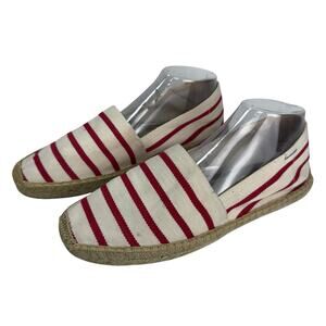SOLUDOS Dali Red White Stripe Espadrille‎ Flats Women's size 11